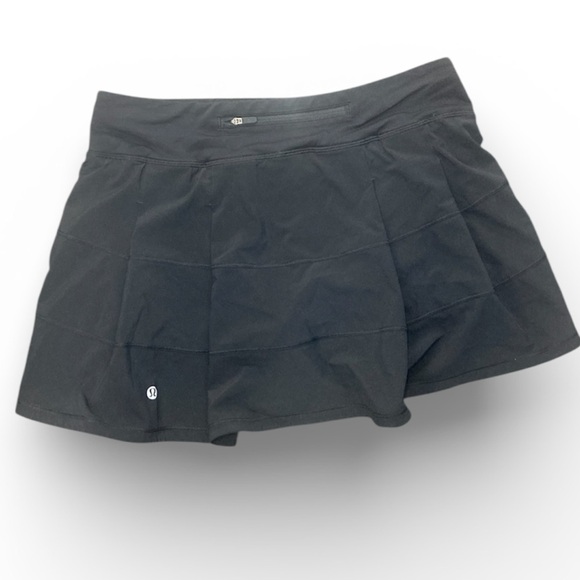 lululemon athletica pace Rival Black skirt Women size 8 - Picture 2 of 4